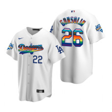 Los Angeles Dodgers Tony Gonsolin White 2022 Pride Night LGBTQ Jersey