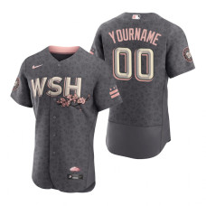 Washington Nationals Custom Gray 2022 City Connect Authentic Jersey