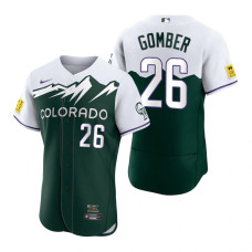 Colorado Rockies Austin Gomber Green 2022 City Connect Authentic Jersey