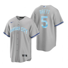 Kansas City Royals George Brett Gift Replica Gray 2022 Father's Day Jersey