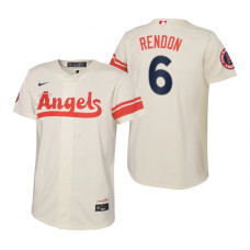 Kids Los Angeles Angels Anthony Rendon Nike Cream 2022 City Connect Replica Jersey