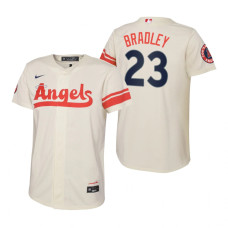 Kids Los Angeles Angels Archie Bradley Nike Cream 2022 City Connect Replica Jersey
