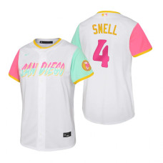 Kids San Diego Padres Blake Snell White 2022 City Connect Replica Jersey