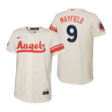 Kids Los Angeles Angels Jack Mayfield Nike Cream 2022 City Connect Replica Jersey