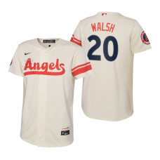 Kids Los Angeles Angels Jared Walsh Nike Cream 2022 City Connect Replica Jersey
