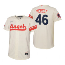 Kids Los Angeles Angels Jimmy Herget Nike Cream 2022 City Connect Replica Jersey