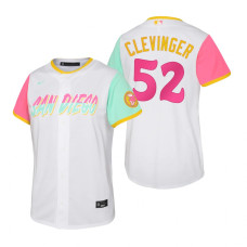 Kids San Diego Padres Mike Clevinger White 2022 City Connect Replica Jersey