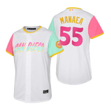 Kids San Diego Padres Sean Manaea White 2022 City Connect Replica Jersey