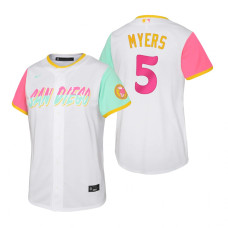 Kids San Diego Padres Wil Myers White 2022 City Connect Replica Jersey
