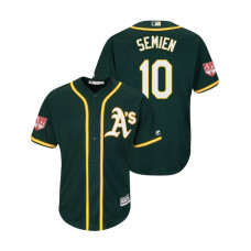 Oakland Athletics Green #10 Marcus Semien Cool Base Jersey 2019 Spring Training