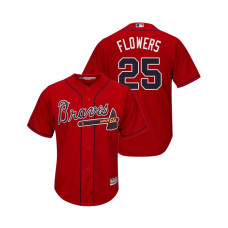 Atlanta Braves Scarlet #25 2019 Cool Base Tyler Flowers Alternate Jersey