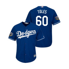 Los Angeles Dodgers Royal #60 Andrew Toles Cool Base Jersey 2018 World Series