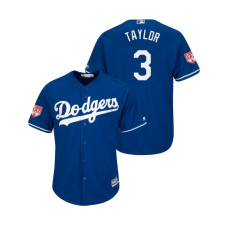 Los Angeles Dodgers Royal #3 Chris Taylor Cool Base Jersey 2019 Spring Training