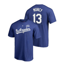Los Angeles Dodgers Royal #13 Max Muncy Majestic T-Shirt 2018 World Series