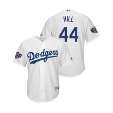 Los Angeles Dodgers White #44 Rich Hill Cool Base Jersey 2018 World Series