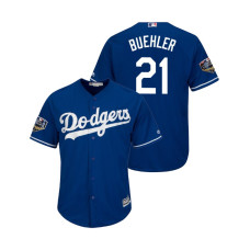 Los Angeles Dodgers Royal #21 Walker Buehler Cool Base Jersey 2018 World Series