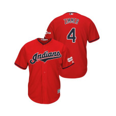 Cleveland Indians 2019 All-Star Game Patch Scarlet #4 Bradley Zimmer Cool Base Jersey