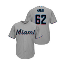 Miami Marlins Gray #62 2019 Cool Base Jose Urena Official Jersey