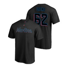 Miami Marlins #62 Black Jose Urena Name & Number 2019 Official T-Shirt