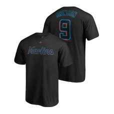 Miami Marlins #9 Black Lewis Brinson Name & Number 2019 Official T-Shirt