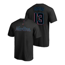 Miami Marlins #13 Black Starlin Castro Name & Number 2019 Official T-Shirt
