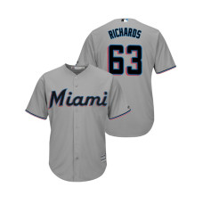 Miami Marlins Gray #63 2019 Cool Base Trevor Richards Official Jersey