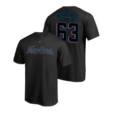 Miami Marlins #63 Black Trevor Richards Name & Number 2019 Official T-Shirt