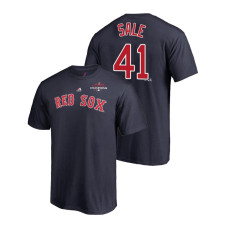 Boston Red Sox Navy #41 Chris Sale Majestic T-Shirt 2018 World Series Champions