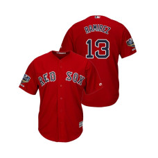 Boston Red Sox Scarlet #13 Hanley Ramirez Cool Base Jersey 2018 World Series Champions