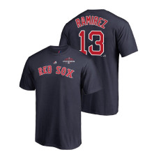 Boston Red Sox Navy #13 Hanley Ramirez Majestic T-Shirt 2018 World Series Champions