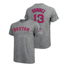 Boston Red Sox Gray #13 Hanley Ramirez Majestic Threads T-Shirt 2018 World Series Champions