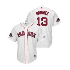 Boston Red Sox White #13 Hanley Ramirez Team Logo Patch Jersey 2018 World Series Champions