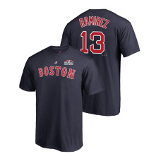 Boston Red Sox Navy #13 Hanley Ramirez Majestic T-Shirt 2018 World Series