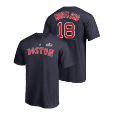Boston Red Sox Navy #18 Mitch Moreland Majestic T-Shirt 2018 World Series