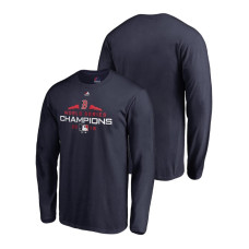 Boston Red Sox Executive Logo Long Sleeve Navy Majestic T-Shirt 2018 World Series Champions