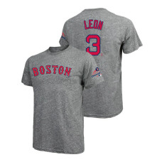 Boston Red Sox Gray #3 Sandy Leon Majestic Threads T-Shirt 2018 World Series Champions