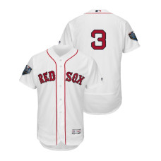 Boston Red Sox White #3 Sandy Leon Flex Base Jersey 2018 World Series