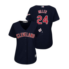 Women - Cleveland Indians 2019 All-Star Game Patch Navy #24 Andrew Miller Cool Base Jersey