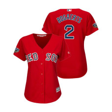 Women - Boston Red Sox Scarlet #2 Xander Bogaerts Cool Base Jersey 2018 World Series