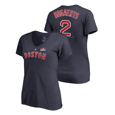 Women - Boston Red Sox Navy #2 Xander Bogaerts Majestic T-Shirt 2018 World Series