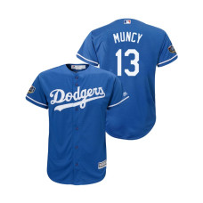 Youth Los Angeles Dodgers Royal #13 Max Muncy Cool Base Jersey 2018 World Series
