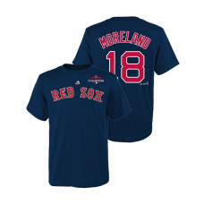 Youth Boston Red Sox Navy #18 Mitch Moreland Majestic T-Shirt 2018 World Series Champions