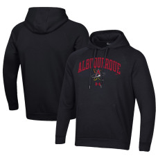 Men's Albuquerque Isotopes Under Armour Black All Day Fleece Pullover Hoodie