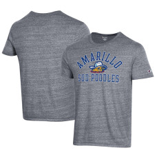 Men's Amarillo Sod Poodles Champion Gray Ultimate Tri-Blend T-Shirt