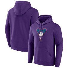 Men's Arizona Diamondbacks Fanatics Branded Purple Cooperstown Collection Pullover Hoodie