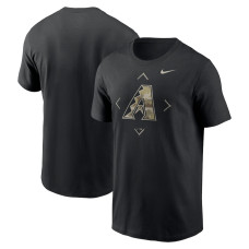 Men's Arizona Diamondbacks Nike Black Camo Logo T-Shirt