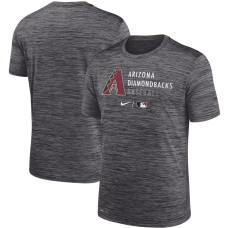Men's Arizona Diamondbacks Nike Heathered Black Authentic Collection Velocity Practice Performance T-Shirt