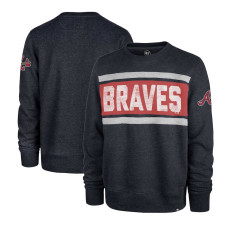 Men's Atlanta Braves '47 Navy Bypass Tribeca Pullover Sweatshirt