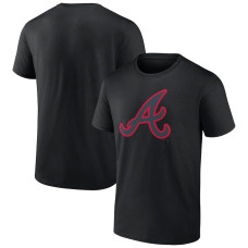 Men's Atlanta Braves Fanatics Branded Black Rough Diamond T-Shirt