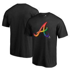 Men's Atlanta Braves Fanatics Branded Black Team Pride Logo T-Shirt